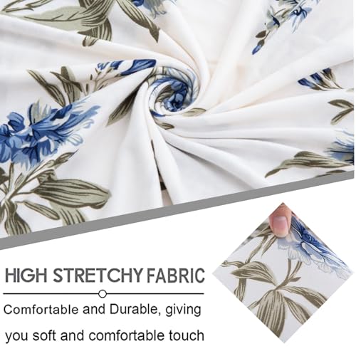 Eco-Ancheng EcoAncheng Wingback Chair Slipcover 2 Piece Slipcovers for Wingback Chairs Jacquard Wingback Chair Covers Washable Furniture Protector with Elastic Bottom for Living Room Wingback Chairs - Image 3