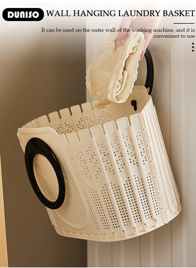 DUNISO - Foldable Laudry Basket, Collapsible Clothes Laundry Hamper,Foldable Clothes Laundry Basket Hamper High Capacity, Plastic Storage Laundry Box with Dual Handles,Toys Organizer Storage Bin - Image 1