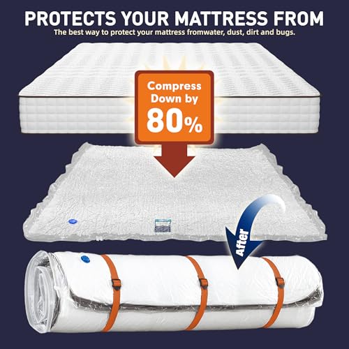 LVYSHOW Mattress Vacuum Storage Bag for Memory Foam, Latex and Hybrid Mattress, Easy Moving and Storage (Twin/Twin XL Size) - Image 4