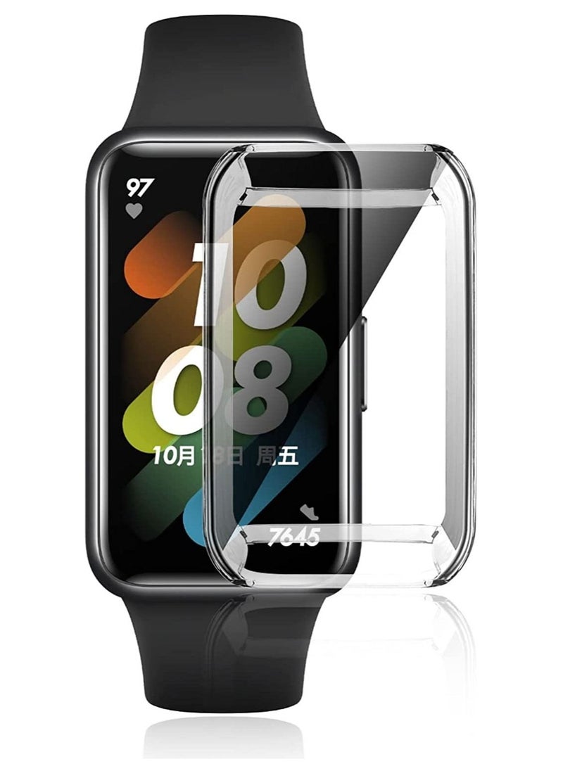 ماركة غير محددة - جراب حماية مدمج باسكرين لحماية شاشة باند هواوي الذكية هواوي باند 7 - فضي Huawei Band 7 - Image 1