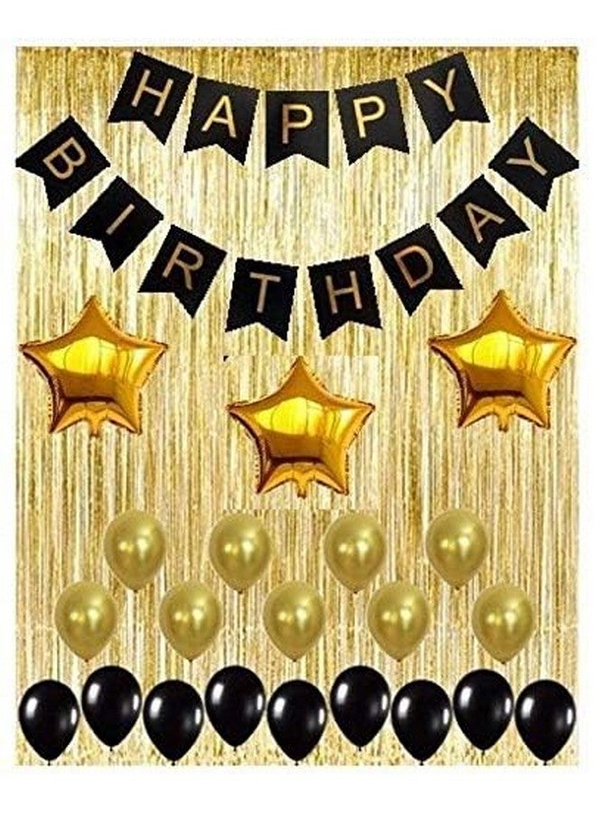 HK balloons Happy Birthday Banner Decoration Kit 55 Pcs Set for Boys Husband Balloons Decorations Items Combo with Metallic Balloons,Star foil Balloons and Foil Curtain - Image 2