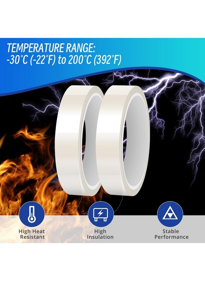 HTVRONT - HTVRONT Heat Resistant Tape - Sublimation Tape 2 Rolls 20mm x 33m Heat Transfer Tape, No Residue Heat Tape for Sublimation Blanks Tumblers Mugs Fabrics, Adhesive Heat Transfer Heat Press Tape (Clear) - Image 1