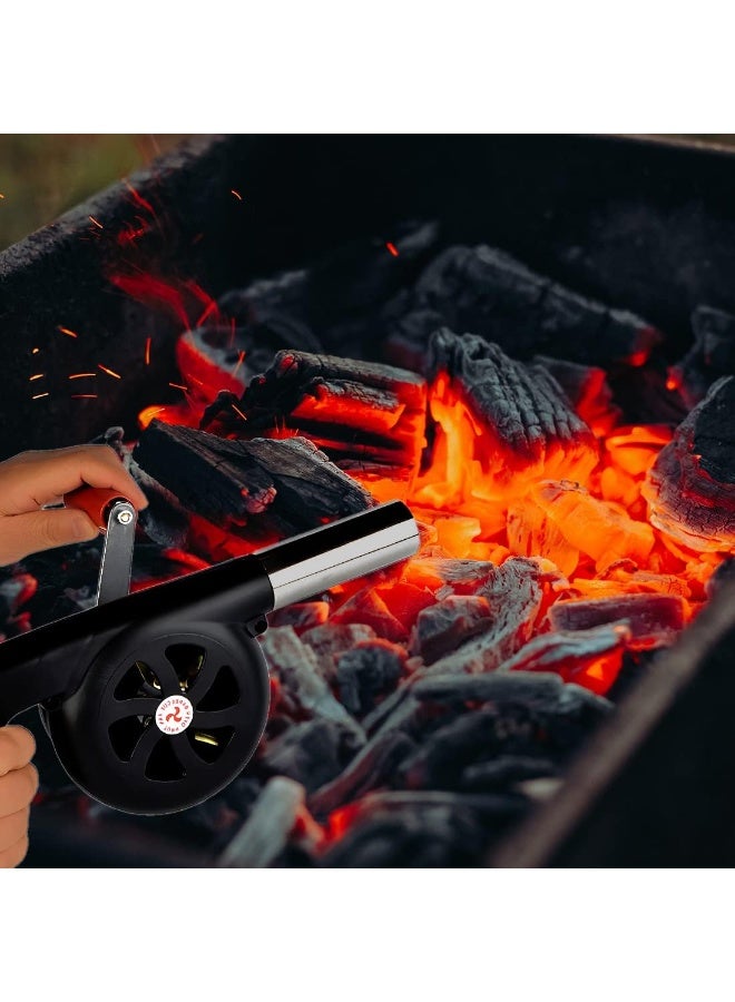 Home Care مروحة الشواء اليدوية - مروحة هواء يدوية للشواء والطهي في الهواء الطلق | منفاخ يدوي لإشعال النار للفحم والنزهات والتخييم - Image 2