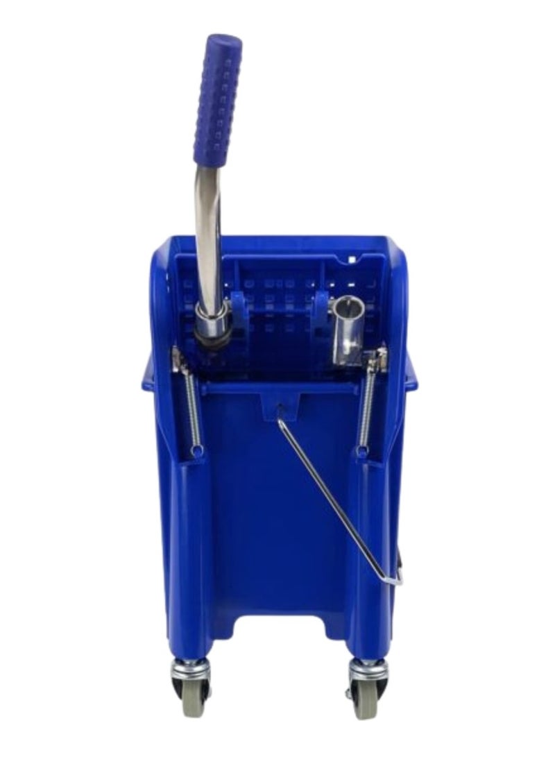 AKC Mop Bucket With Wheels & Wringer – Durable Plastic, Portable Mopping System For Home, Kitchen, Office, Garage, Efficient Wet Mop Solution (Blue, 20 Ltr)  - Image 2