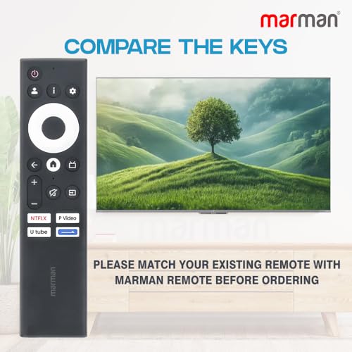marman® Compatible with Motorola Google Tv Remote Suitable for Models 55UHDGQMBSGQ 65UHDGQMBSGQ Smart 4K UHD QLED Television Non Voice Command - Match Keys Exactly with Existing Remote Controller - Image 4