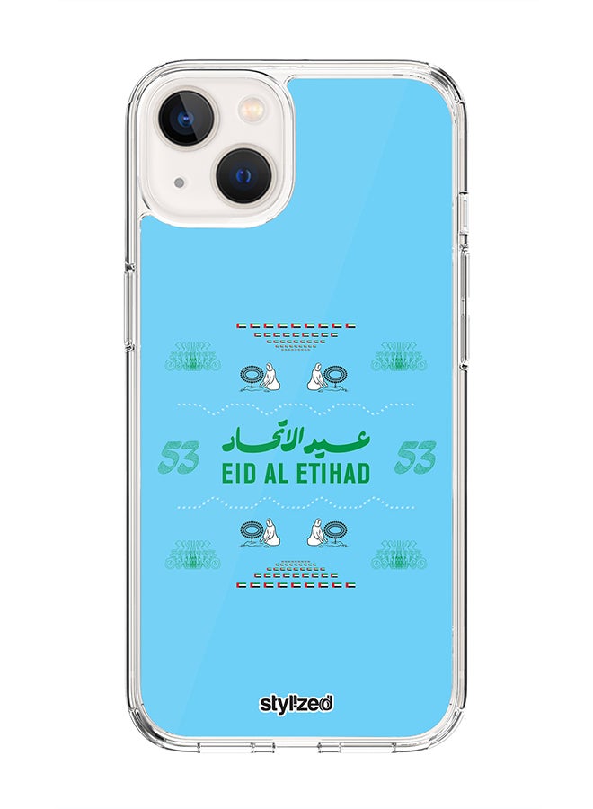 Stylizedd Classic Clear For iPhone 15, Hybrid Soft Case Flexible Edges Anti Drop TPU PC Gel Thin Transparent Cover [ Designed for iPhone 15 ]- Blue