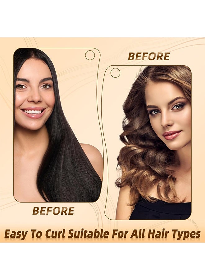 أمشاط تجعيد الشعر الليلية الكبيرة بدون حرارة، أعواد تجعيد ساتان كبيرة قابلة للثني للنوم بها، أعواد ناعمة بدون حرارة لجميع أنواع الشعر، أدوات تصفيف تجعيد الشعر أثناء النوم بدون حرارة، 3 قطع، كاكي - Image 4