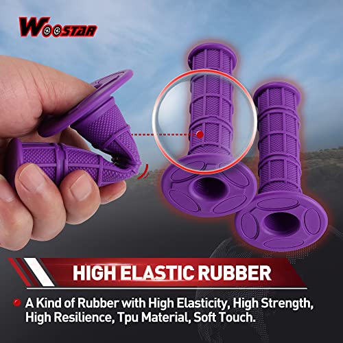 WOOSTAR 22mm Standard 7/8" Twist Throttle Handle Grips Replacement for XR 50 KLX SSR Pit MX CRF150F CRF230F CRF250F CRF450F ATV 4 Wheeler Pocket Moto Bike Quad Pit Dirt Bike Purple Package of 2 - Image 4