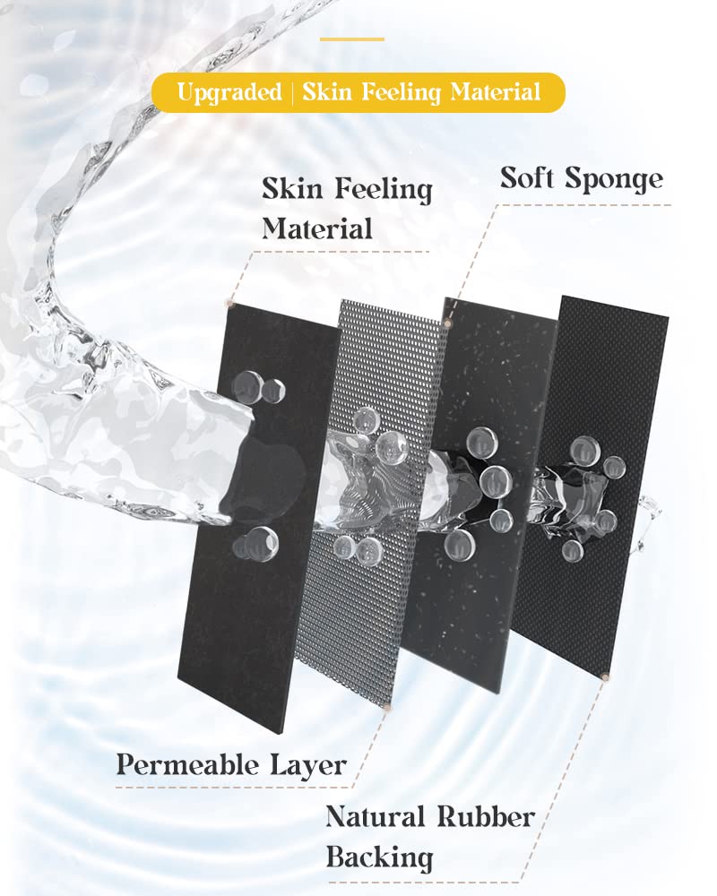 MontVoo -Bath Mat Rug-Rubber Backing Non Slip Quick Dry Absorbent Thin Bathroom Rugs Fit Under Door-Faux Suede Surface Bathroom Floor Mats-Shower Rug for in Front of Bathtub Shower Dark Grey 17"x27.5" - Image 4
