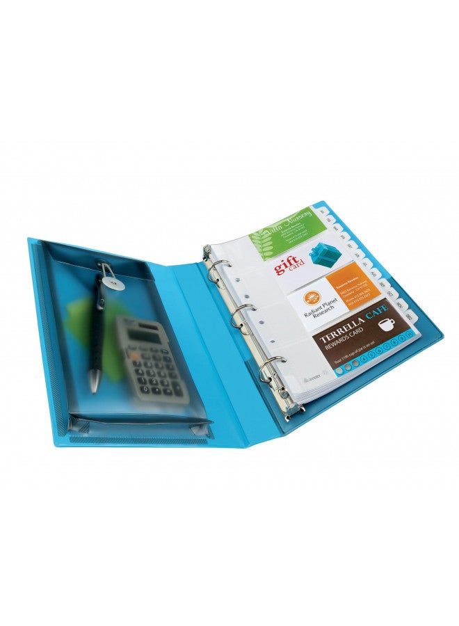 Avery Mini Protect and Store View 3 Ring Binder, 1 Inch Round Rings, 1 Light Blue Binder (23014) - Image 5