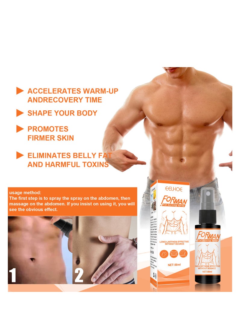 EELHOE Gynecomastia Reduction Spray, Natural Body Firming Spray for Men, Organic Chest Fat Slimming & Cellulite Reduction, Skin Tightening Formula, 50ml - Image 4