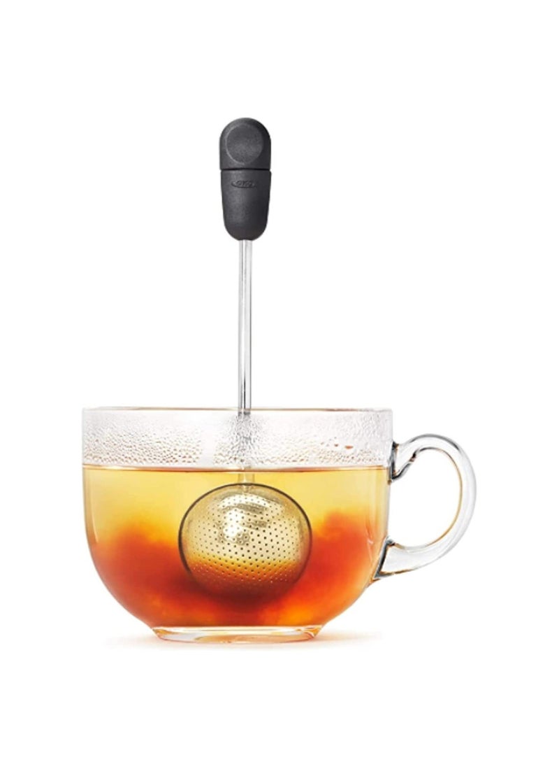 NIBEMINENT - Twisting Stainless Steel Tea Infuser, Steeper Infusers Loose Infuser With Long Handle Filter Ball Leaf for Brewing Mess-free - Image 1