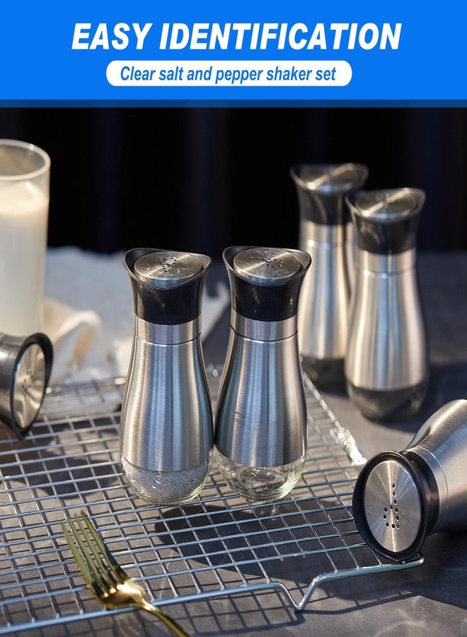 Layhit مجموعة لايهيت المكونة من 12 قطعة من رشاشات الملح والفلفل المصنوعة من الفولاذ المقاوم للصدأ مع غطاء من الفولاذ المقاوم للصدأ وزجاجة قابلة لإعادة التعبئة، مثالية لأدوات المطبخ والطهي والشواء. - Image 5