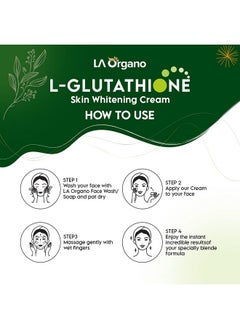 LA Organo L-Glutathione Cream For Skin Whitening, Reduces Dark Spots And Skin Ageing With Vitamin C, 50Gm  - Image 3