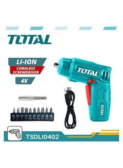 TOTAL TOTAL TSDL10402 Cordless Screwdriver 4V Wireless Screwdriver Rechargeable 1.3Ah 4.81Wh Lithium-ion Battery  - Image 1