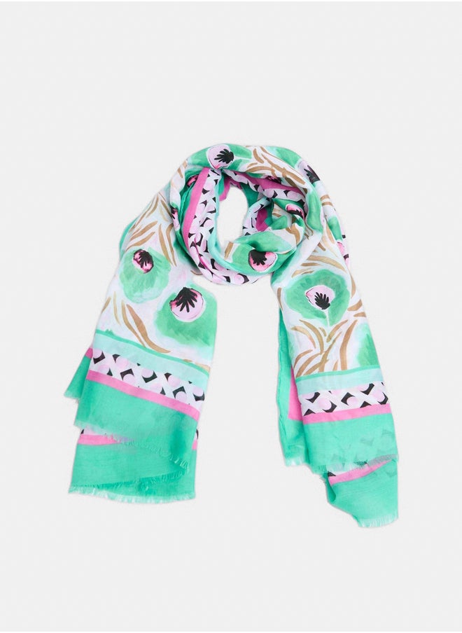 Dare Women Scarf - Green Multicolor 