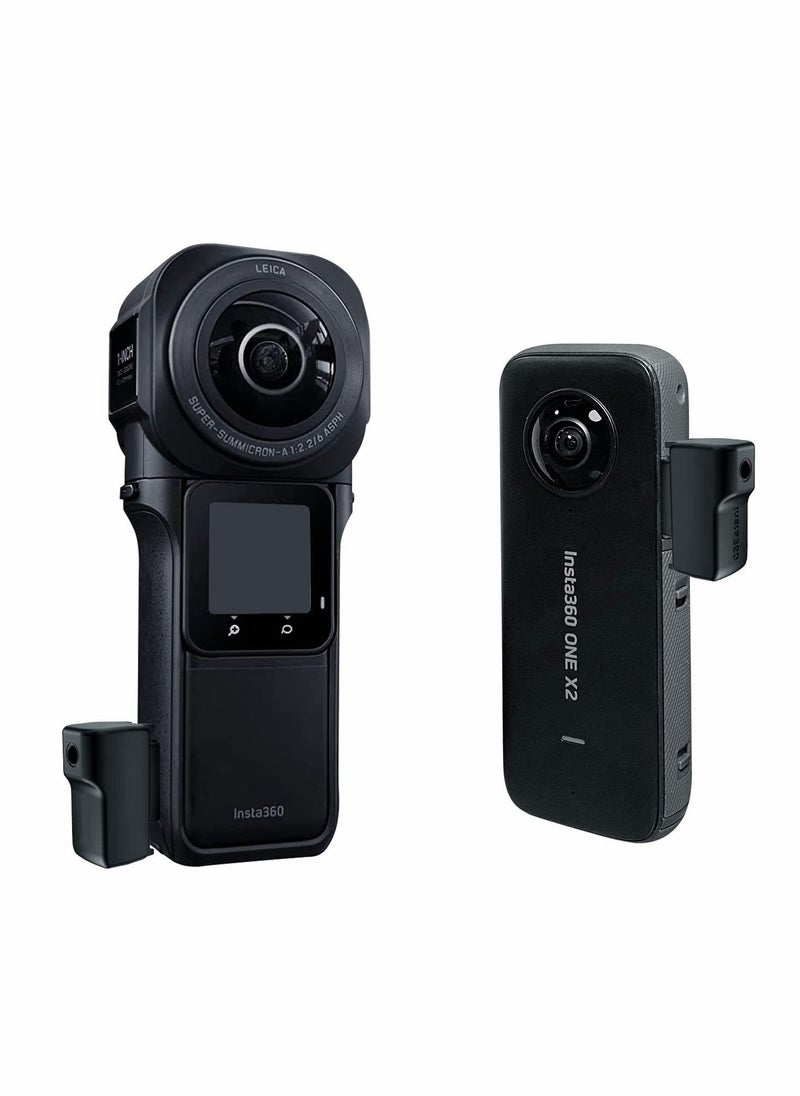 Generic - ONE X2 Dual Mic Adapter, Upgraded 3.5mm Input Mic Compatible with Insta360 ONE RS 1 Inch X2 Extrenal Microphones and USB-C Port, Insta360 ONE X2 Mic Action Camera Accesories - Image 1