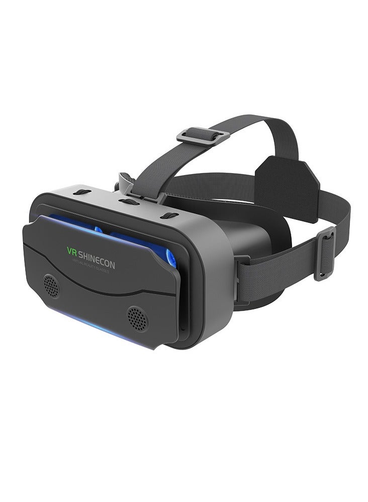 VR SHINECON The VR headset is compatible with iPhone and Android phones, and the display is 4.7-7.0 inches - Universal Virtual Reality Goggles - Soft and comfortable new 3D glasses (G13 - Black) - Image 1