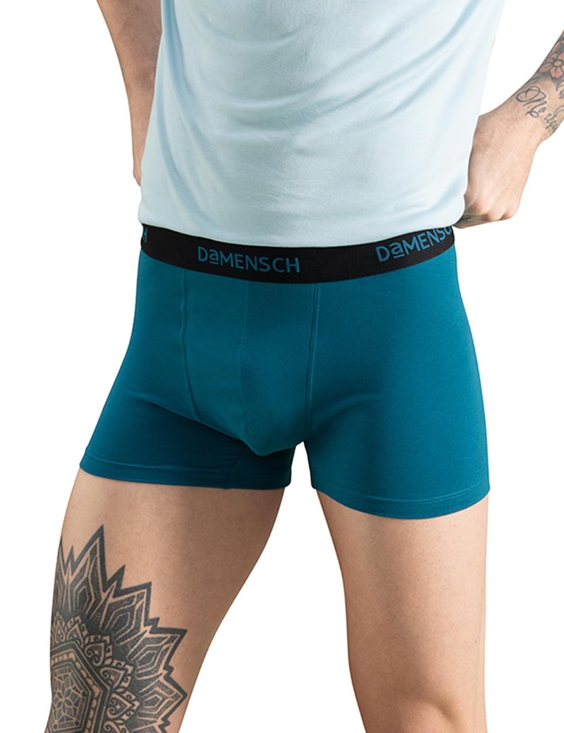 DAMENSCH Mens Premium Cotton Solid Trunks ReFRSH Single of Peppermint Powered-Pack of 1-Sailor Blue-X-Large - Image 1