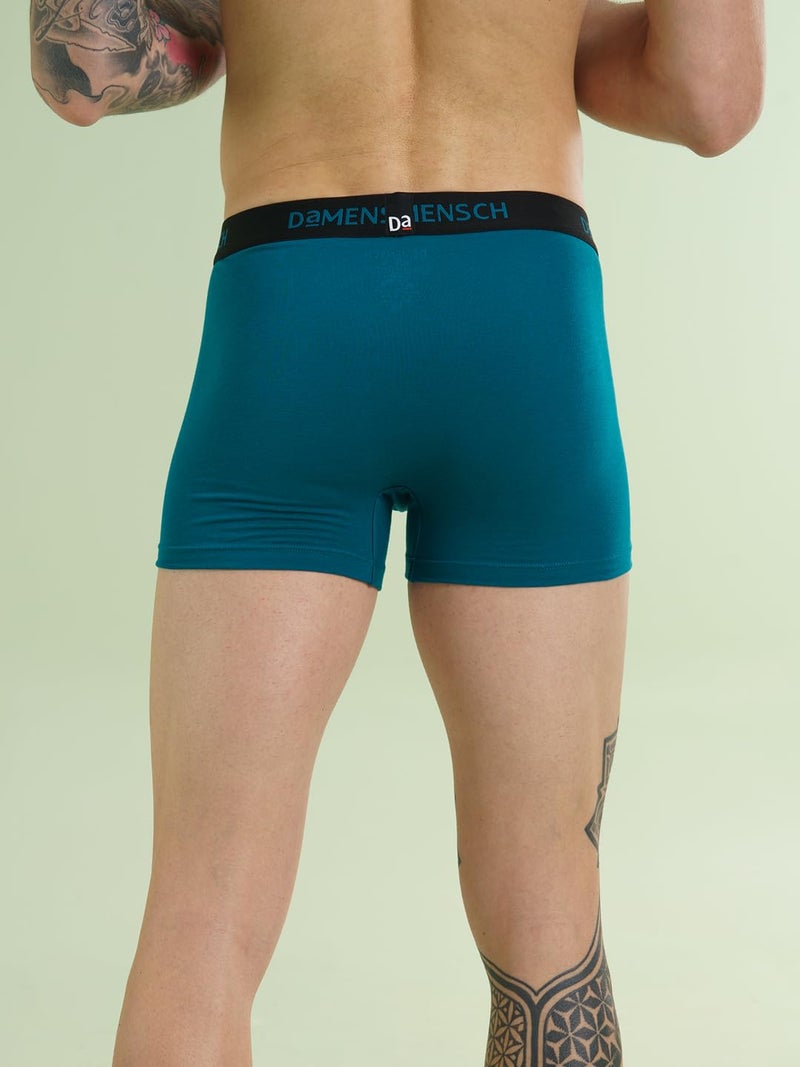 DAMENSCH Mens Premium Cotton Solid Trunks ReFRSH Single of Peppermint Powered-Pack of 1-Sailor Blue-X-Large - Image 4