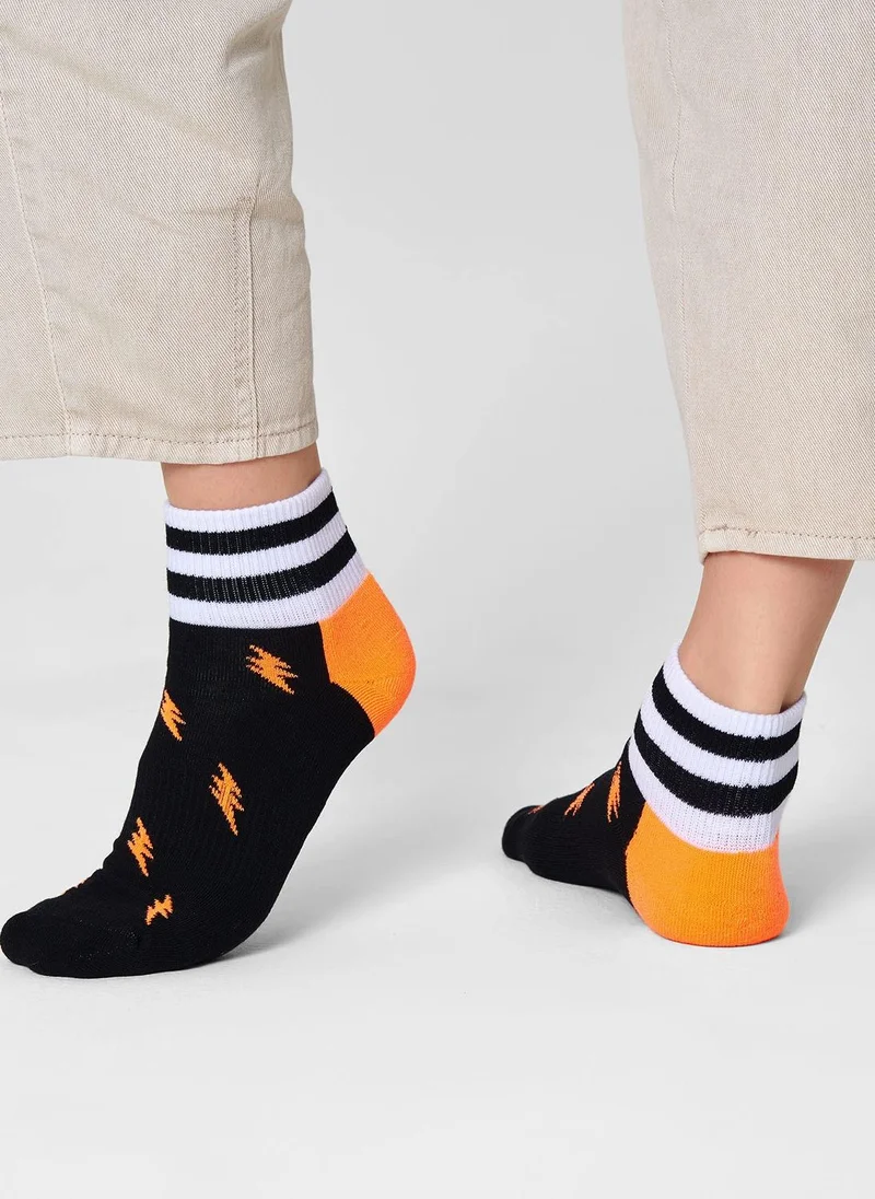 Happy Socks SMALL FLASH 1/4 CREW SOCK