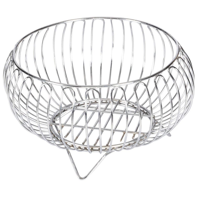 AEVLON Heavy Stainless Steel Vegetable Basket for KitchenFruit Basket for Dining TableFruit Vegetable Storage Basket Nickel Chrome Plated - Image 1