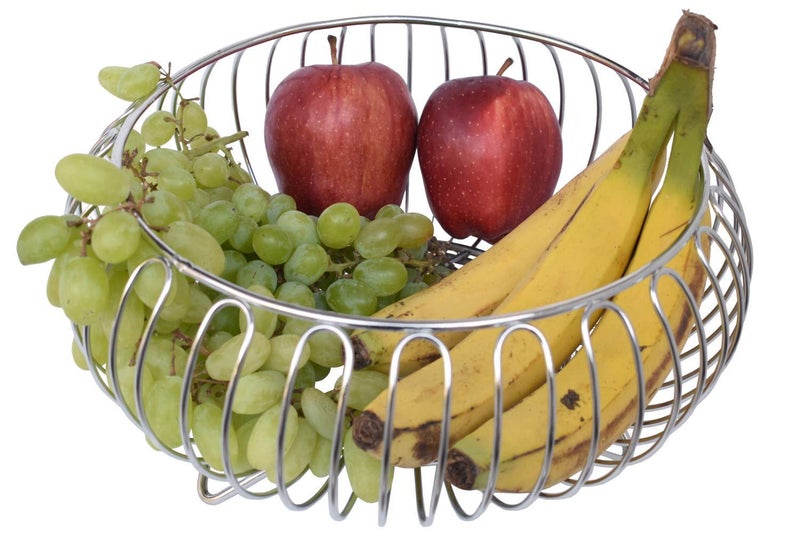 AEVLON Heavy Stainless Steel Vegetable Basket for KitchenFruit Basket for Dining TableFruit Vegetable Storage Basket Nickel Chrome Plated - Image 3