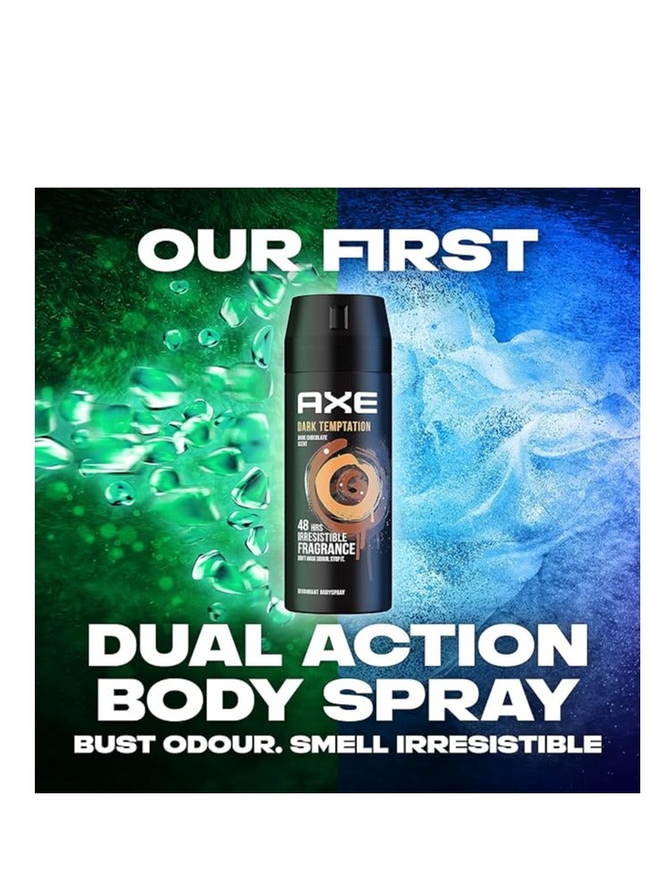 Axe Pack Of 2 deodorant body spray  Dark Temptation 150ml