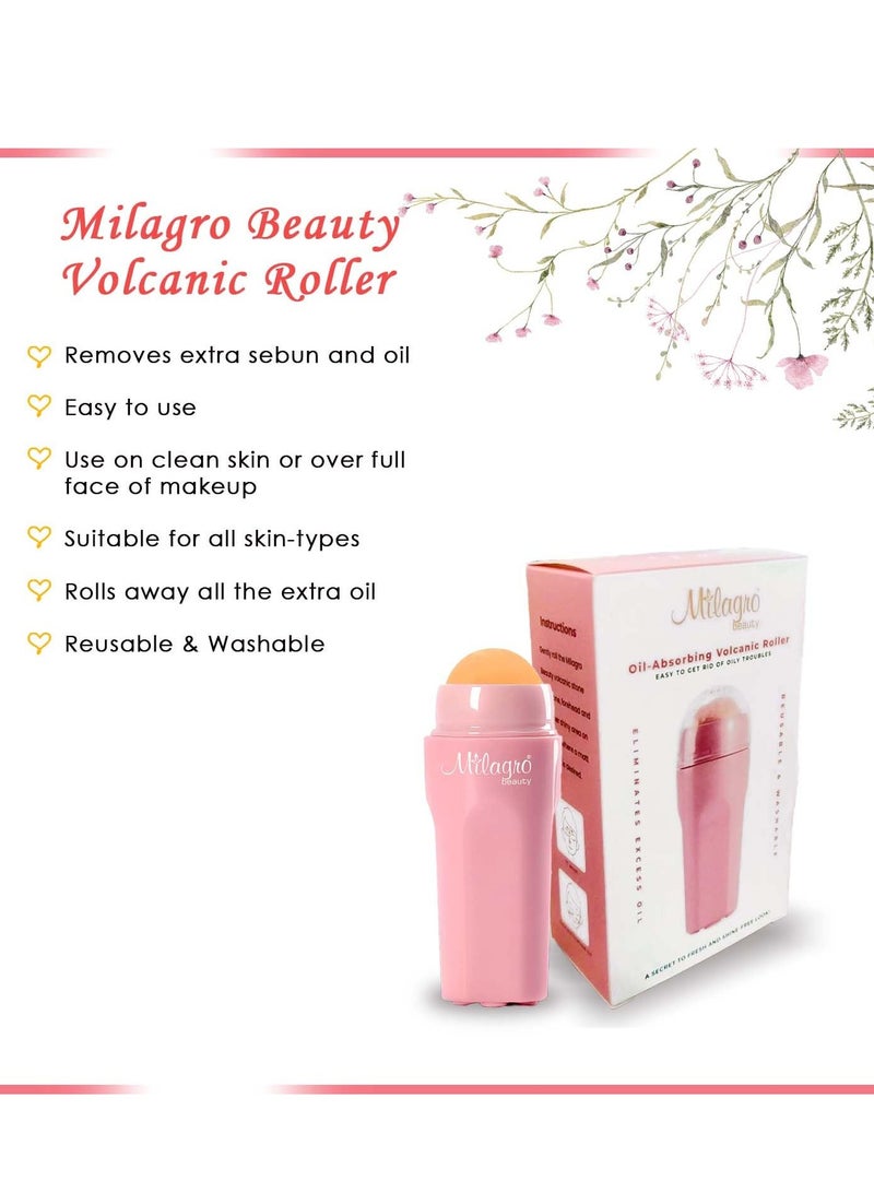 Milagro Beauty Face Roller Reusable Facial Skincare Pink - Image 4