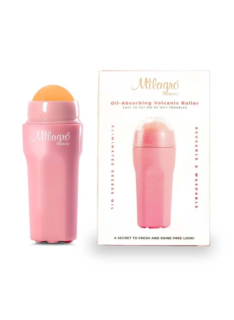 Milagro Beauty Face Roller Reusable Facial Skincare Pink - Image 2