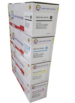 TCT Compatible With HP 207A Toner Cartridge Replacement for HP 207A Color Laserjet Works With Pro MFP M283fdw M255dw M282nw M283fdn M255nw W2210A W2211A W2212A W2213A Toner - Black Cyan yellow magenta  - Image 1