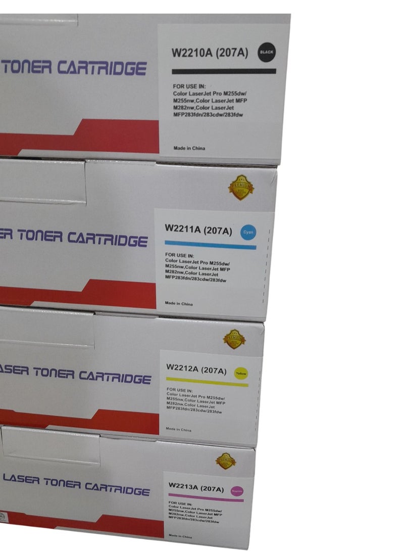TCT Compatible With HP 207A Toner Cartridge Replacement for HP 207A Color Laserjet Works With Pro MFP M283fdw M255dw M282nw M283fdn M255nw W2210A W2211A W2212A W2213A Toner - Black Cyan yellow magenta - Image 3