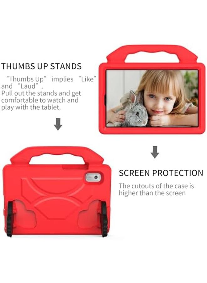 إيروريكس جراب متوافق مع Lenovo Tab M9 مقاس 9.0 بوصة 2023 (Tb 310Fu Tb 310Xu) جراب خفيف الوزن غير سام مضاد للصدمات من مادة إي في إيه مع مقبض وحامل لجهاز Lenovo Tab M9 (أحمر) - Image 5