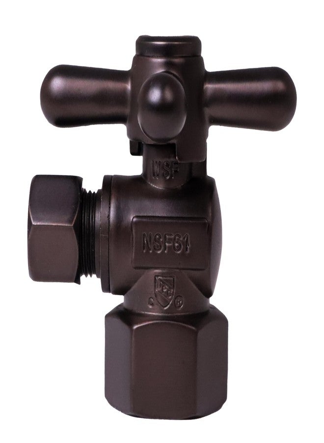 ويست براس مقبض زاوية متقاطع من Westbrass بقطر ربع دورة، مقاس 1/2 بوصة IPS × 3/8 بوصة قطر خارجي، برونزي مطلي بالزيت، D103BX-12 - Image 4