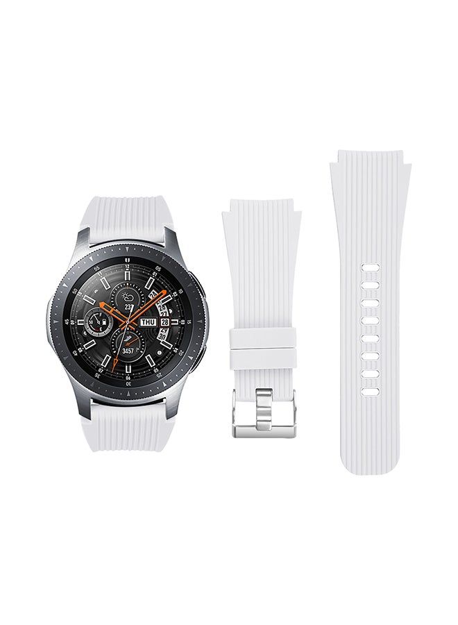 vesus Solid Silicon Replacement Band For Samsung Galaxy Watch White