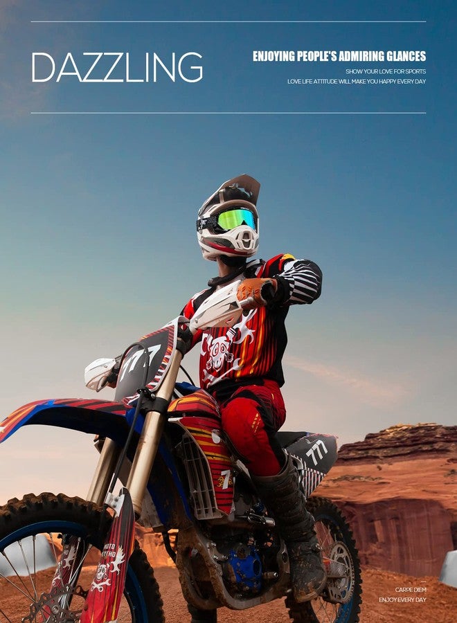 BATFOX نظارات باتفوكس للدراجات النارية ATV معدات الدراجات النارية ركوب موتوكروس دراجة ترابية 4 عجلات MX DH ملحقات نظارات للرجال والنساء والشباب حماية UV400 مضادة للغبار حزام مضاد للانزلاق - Image 2