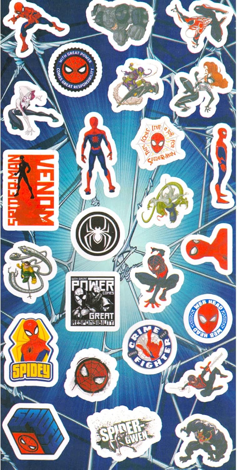Fast Forward Spidey and His Amazing Friends Lunch Box Set - Bundle of Spiderman Lunch Bag, Water Bottle, Stickers, and More | Spiderverse School Supplies - Image 3