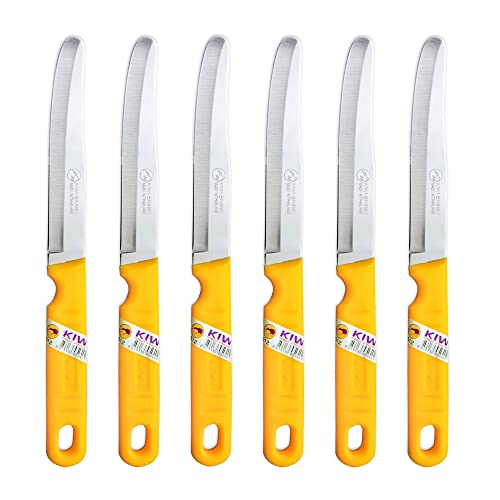 Kiwi SET 512 6 piece Fruit Knives,Silver and Yellow - Image 5