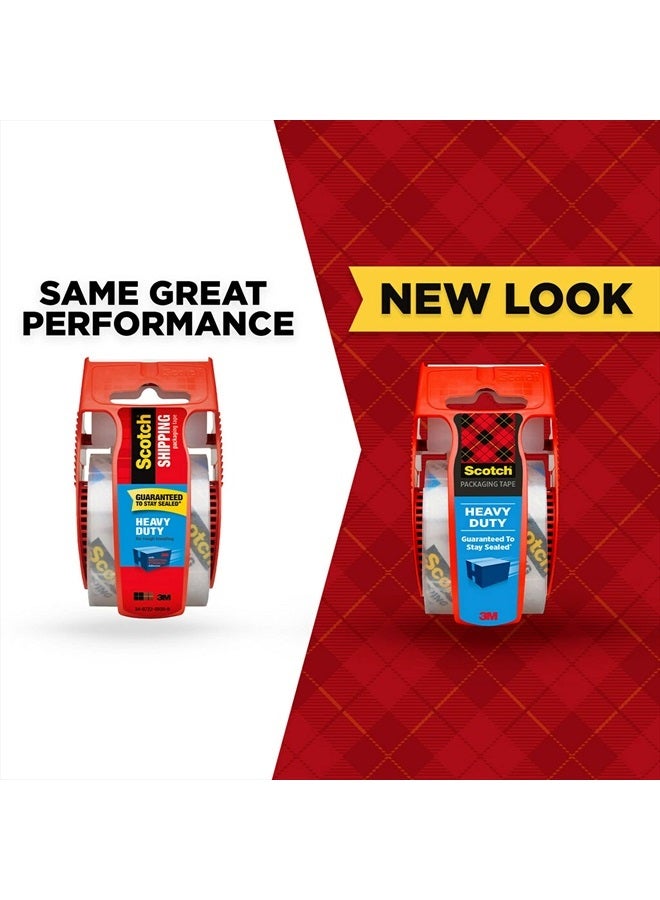 Scotch  Heavy Duty Packaging Tape, 1.88" x 22.2 yd, Designed for Packing, Shipping and Mailing, Strong Seal on All Box Types, 1.5" Core, Clear, 6 Rolls with Dispenser (142-6) - Image 4