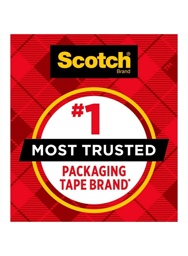 Scotch  Heavy Duty Packaging Tape, 1.88" x 22.2 yd, Designed for Packing, Shipping and Mailing, Strong Seal on All Box Types, 1.5" Core, Clear, 6 Rolls with Dispenser (142-6) - Image 3