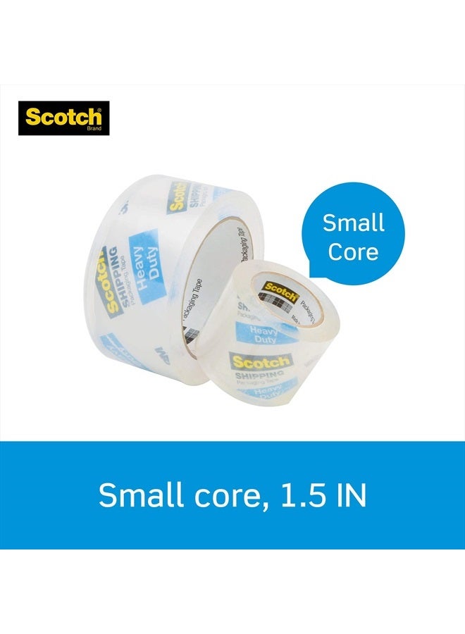 Scotch  Heavy Duty Packaging Tape, 1.88" x 22.2 yd, Designed for Packing, Shipping and Mailing, Strong Seal on All Box Types, 1.5" Core, Clear, 6 Rolls with Dispenser (142-6) - Image 5