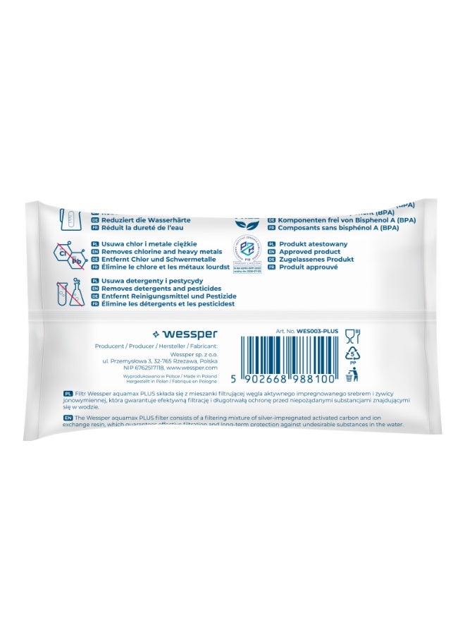 خرطوشة فلتر مياه ويسبر AquaMax Plus لسعة حتى 200 لتر – متوافقة مع عدة أباريق فلترة مياه - Image 4