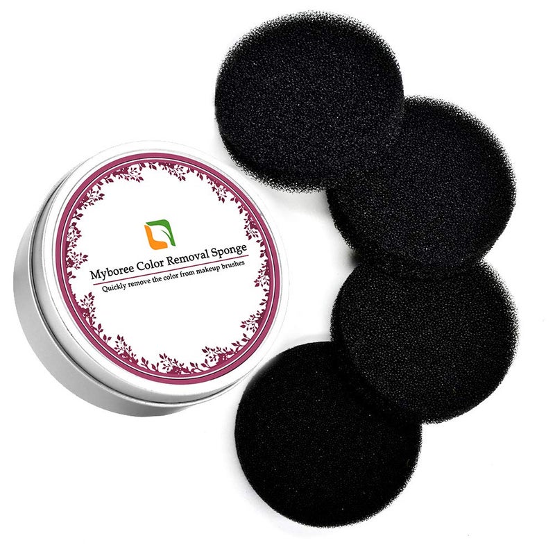 Myboree Myboree Makeup Brushes Cleaner Eye Shadow or Blush Color Removal Sponge Kit 