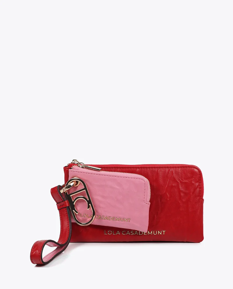 لولا كساديمونت محفظة بلونين بشعار بيضاوي