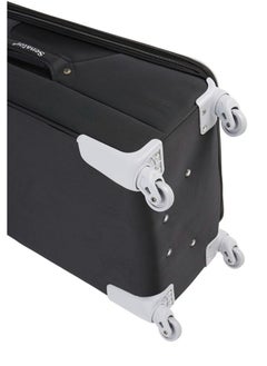 SENATOR Soft Shell Luggage Trolley For Unisex Ultra Lightweight Expandable Suitcase With 4 Wheels LL003 Black  - Image 5