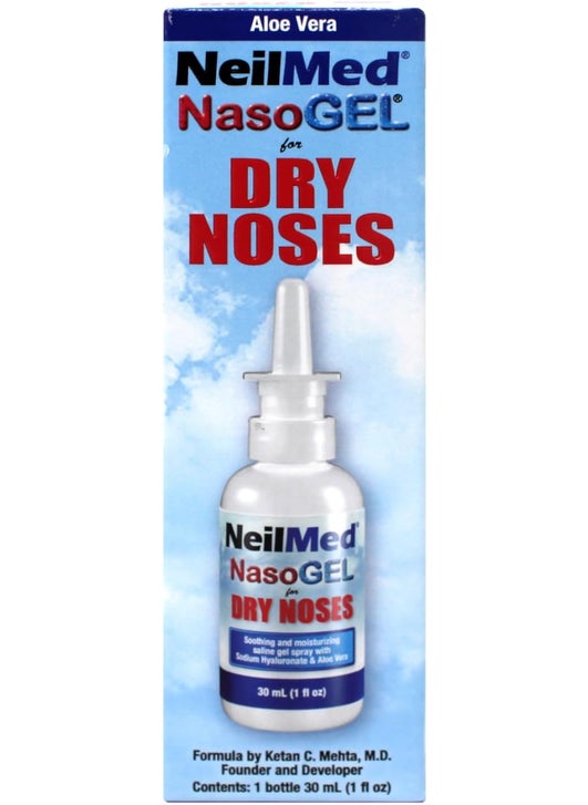 NeilMed NeilMed NasoGEL Drip-Free Nasal Spray for Dry Noses, Soothing Moisturizing Gel with Aloe Vera & Sodium Hyaluronate, 1 fl oz 