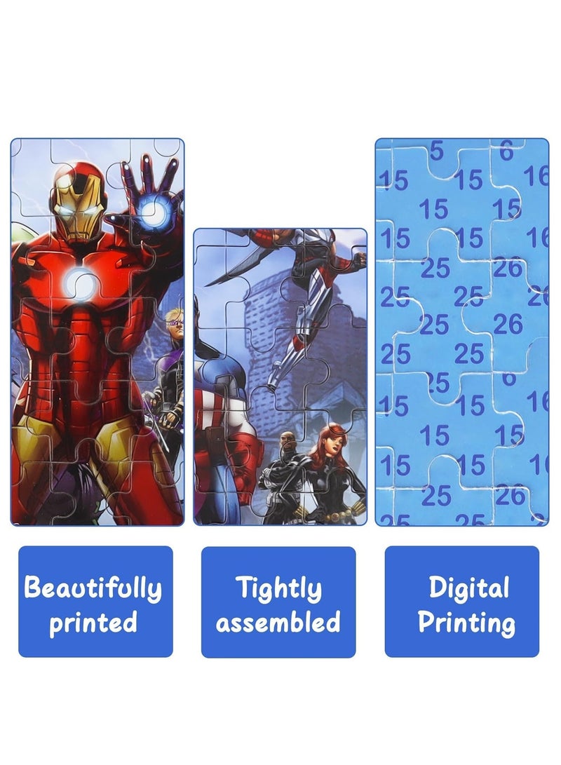 60 Pcs Puzzles for Kids, Wooden Jigsaw Puzzles in a Storage Box, Toddler Puzzles, for Kids Ages 4-6, Puzzles in a Metal Box Educational Jigsaw Puzzles for Girls and Boys, Puzzle Toys - Image 4