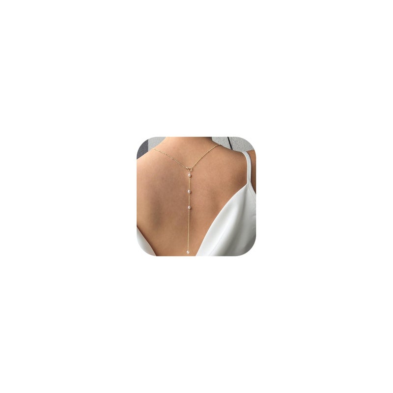 Your Always Charm Rhinestone Back Chain Necklace for Backless Dress Body Chain Jewelry Backdrop Chain Necklaces for Women - Image 1