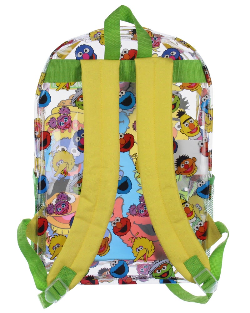 INTIMO Sesame Street Elmo Big Bird Cookie Monster Clear Travel Backpack For Daily Use 16" - Image 5