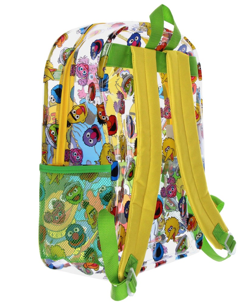 INTIMO Sesame Street Elmo Big Bird Cookie Monster Clear Travel Backpack For Daily Use 16" - Image 4